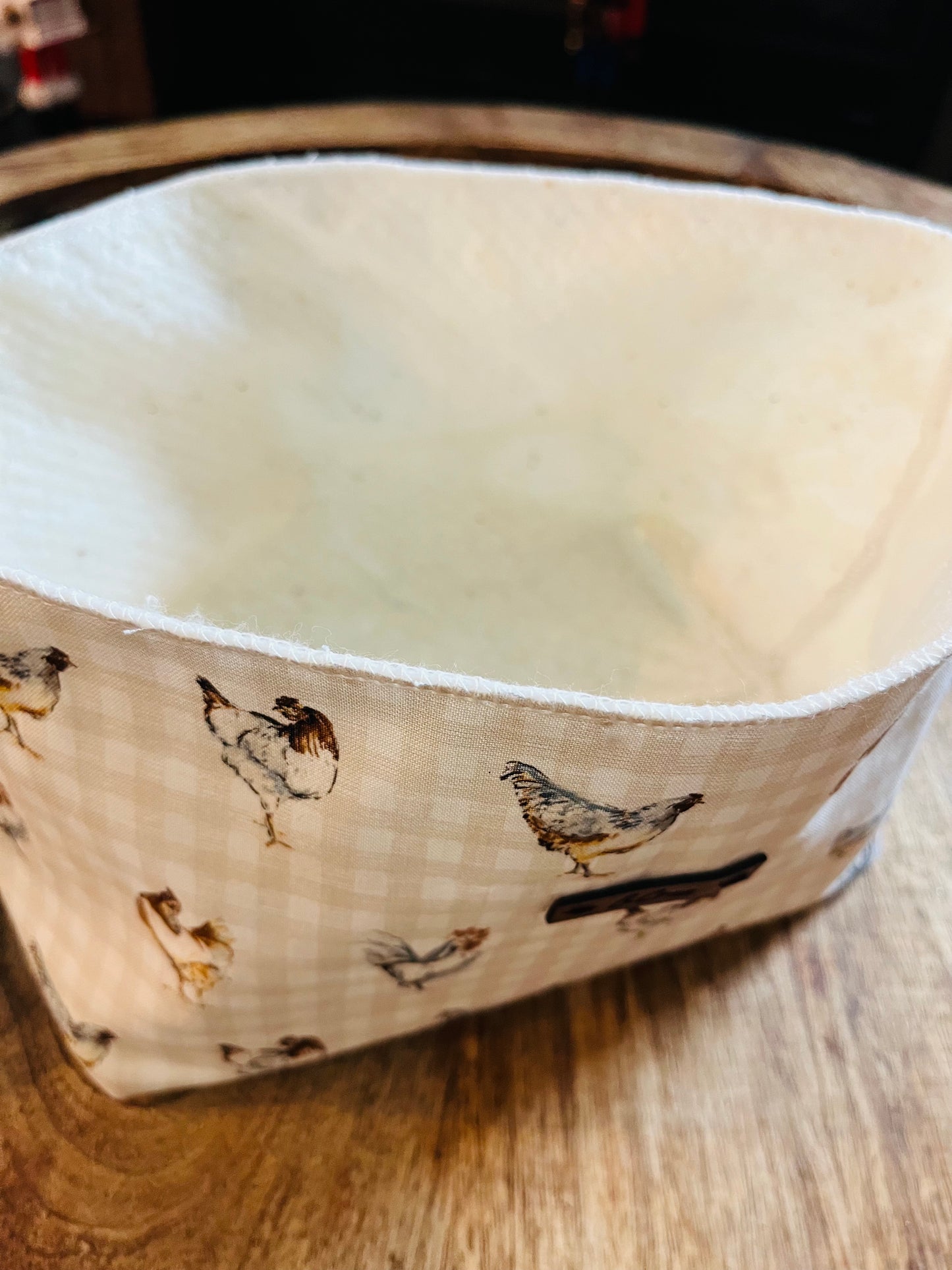 Clucking Around Fabric Bowl